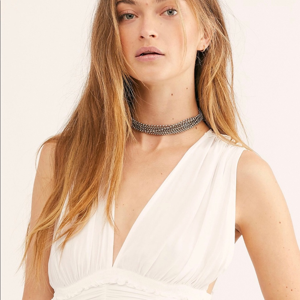Free People size Large Selene tank ruched back tie - Picture 9 of 9